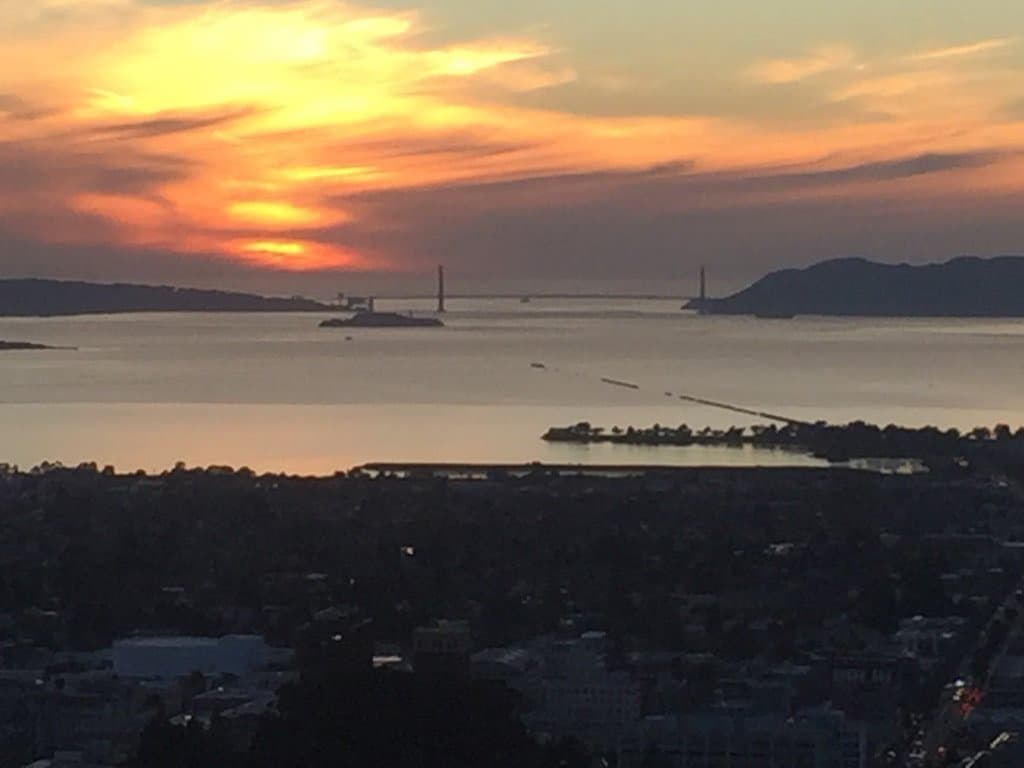 Different shades of sunset.