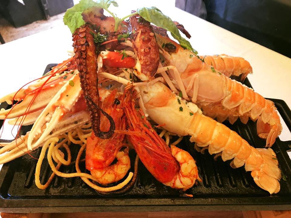 scampi gamberi rossi e polpo