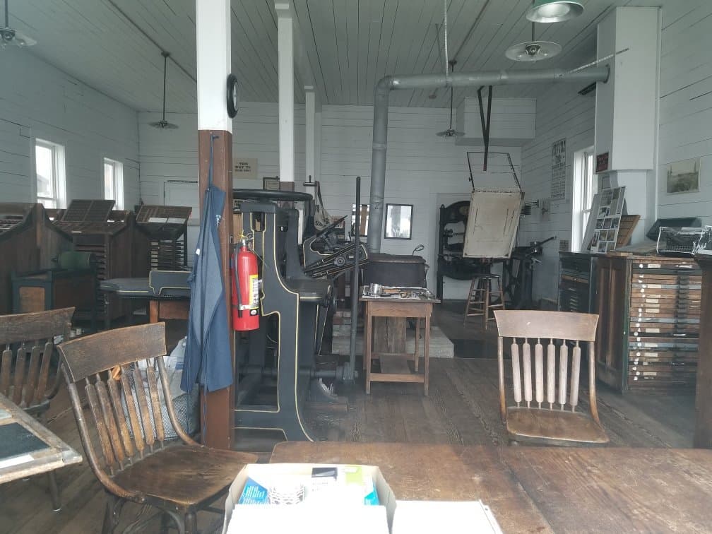 Literally across the street from the Coos History Museum.  Even if it's closed you can look in t