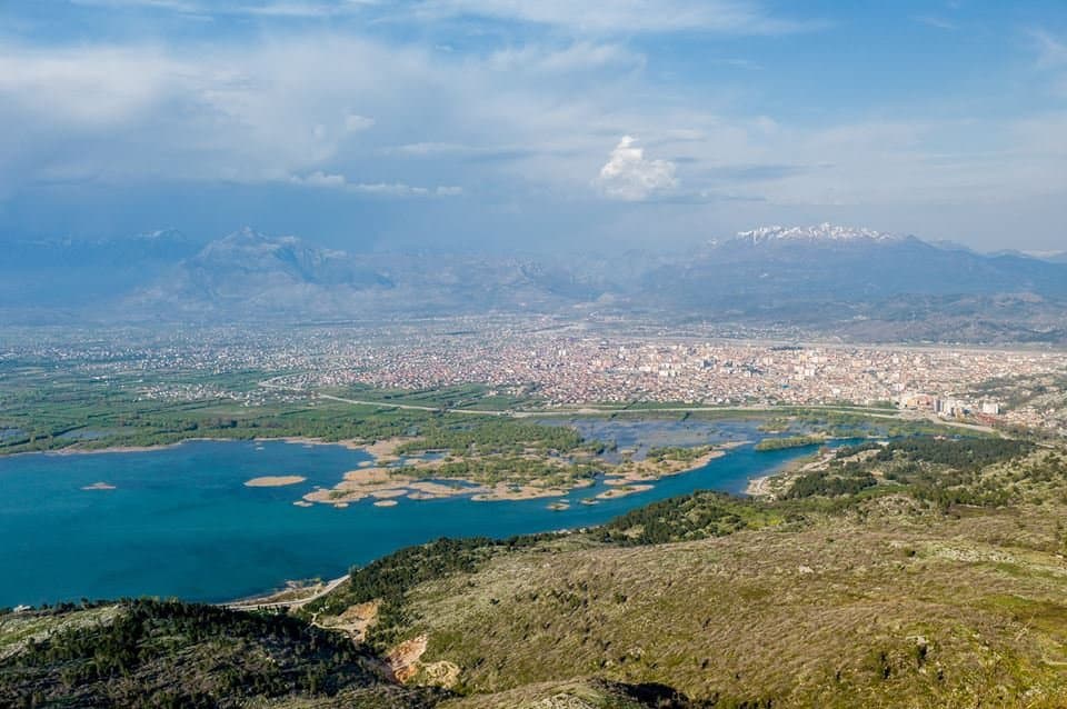 Spring hike to Tarabosh, with an amazing view of Shkodra and part of the lake.