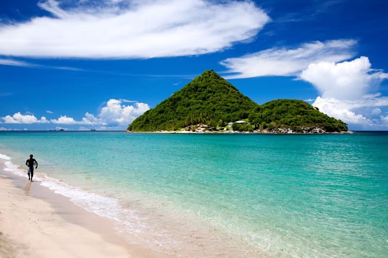 In Grenada and is the prettiest beach i have seen. 