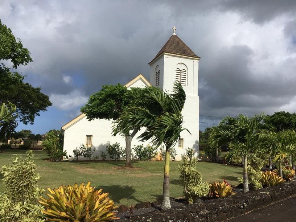 Exterior of St. Raphael's Catholic Church on Kauai