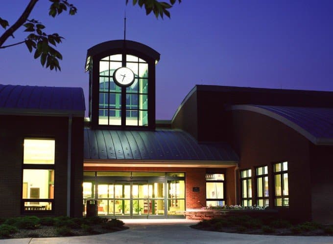 Kenton County Public Library at night