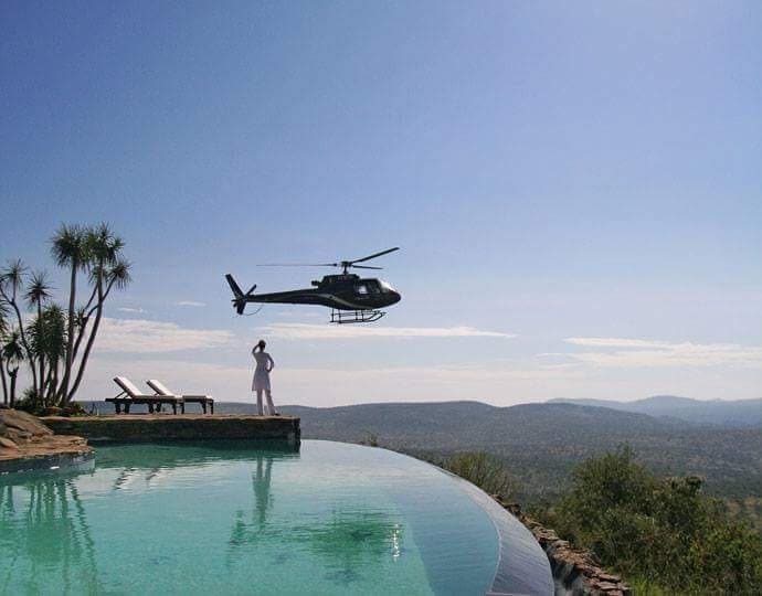 helicopter luxury safaris in serengeti