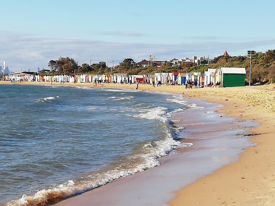 Colourful bathing boxes
