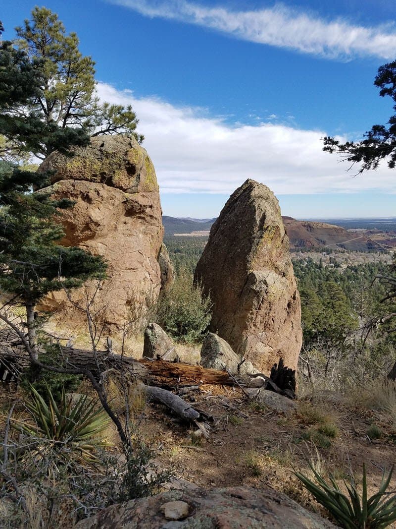 Gunsight rocks near the highest point.