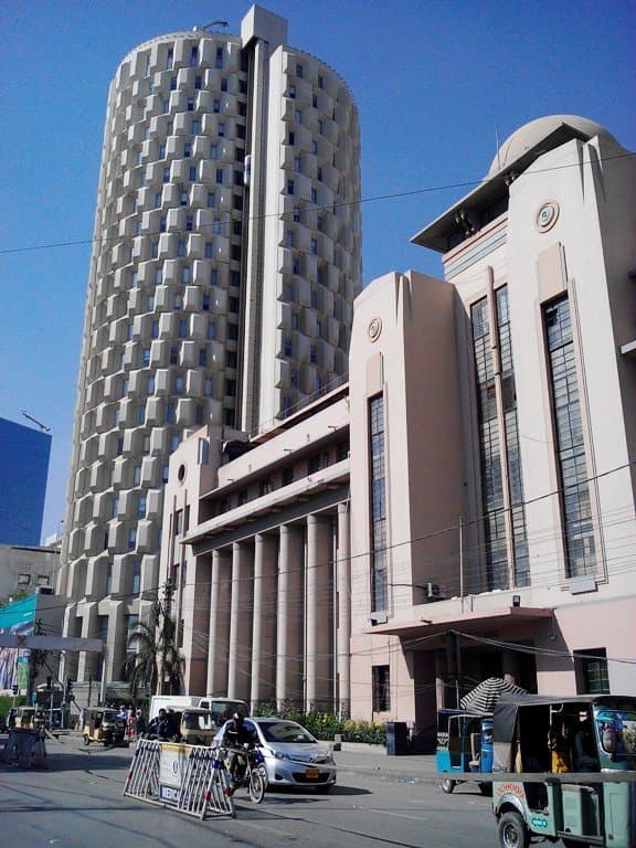 View from near Cotton Exchange Building, I. I. Chundrigar Road