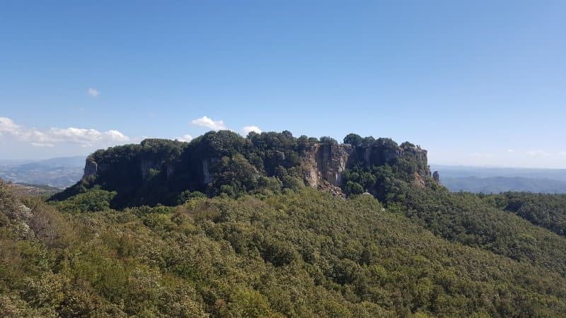 Sasso Simoncello from Sasso Simone in the Parco Naturale del Sasso Simone e Simoncello, Carpegna, Apennine Mountains, Italy