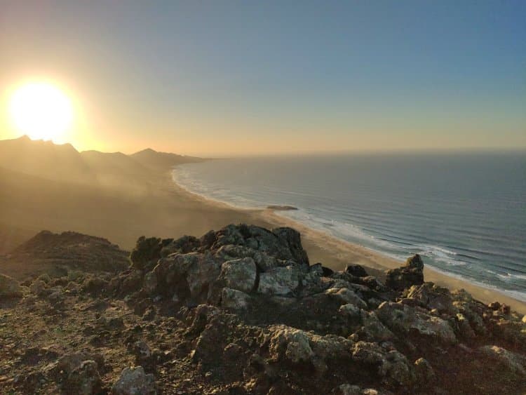 Mirador de los Canarios  al atardecer