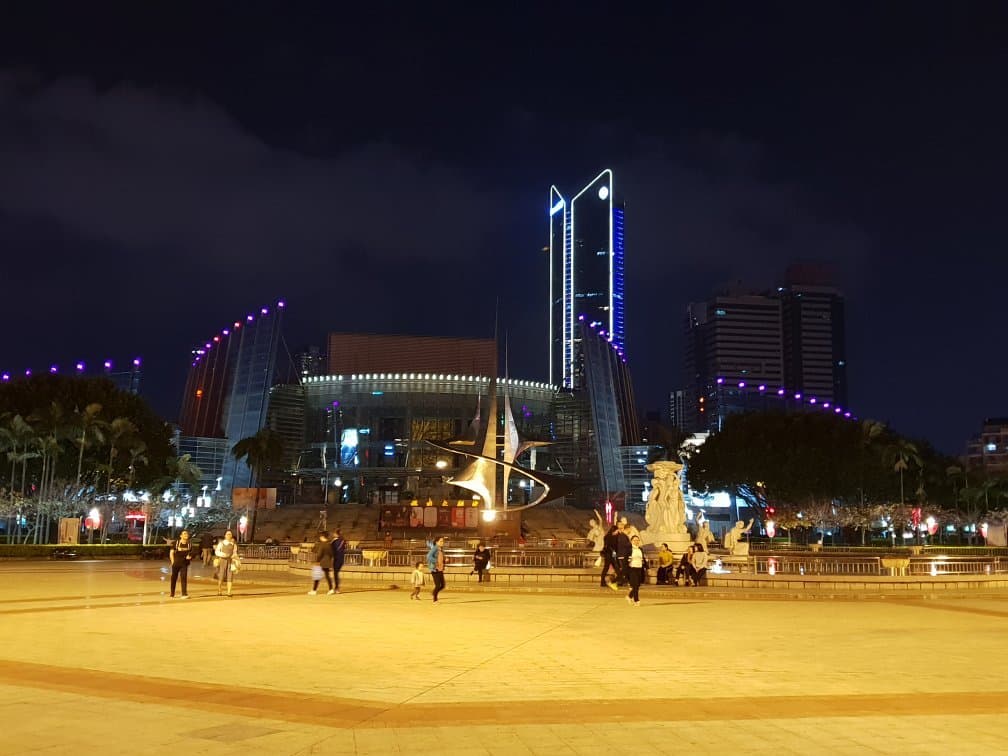 Strolling in Wuyi Square Park