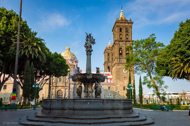 Catedral Basilica de Puebla from Zocalo