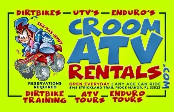 Reservations Required ~ Open Everyday 8-5pm ~ Any age can ride and drive their own ATV's or Dirtbikes 
