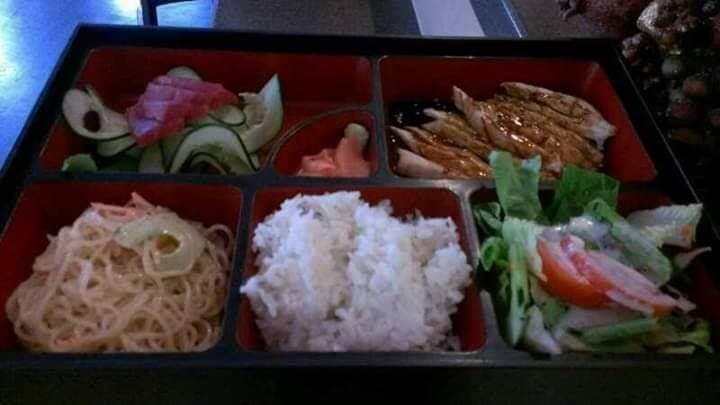 Chicken Teriyaki with Tuna Sashimi 