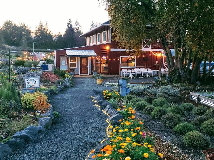 Welcome to Nourish, stroll through the gardens, dine on the patio, enjoy the cozy lounge