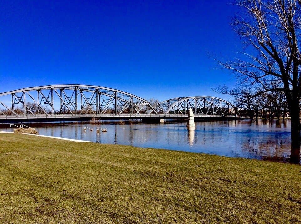 Scenes of flooding in Memorial Park, and the Sorlie Bridge near the Red River, the very reason this Flood Memorial Park exists in the first place. May Grand Forks never suffer through a major flood ever again.