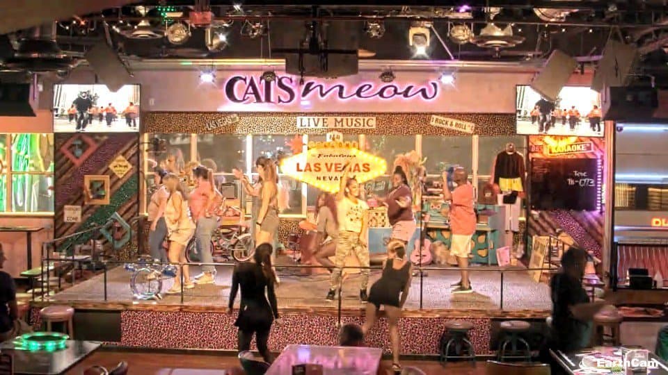 Dancing with some of the crowd