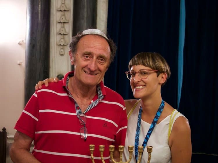 My father and I at the Split synagogue