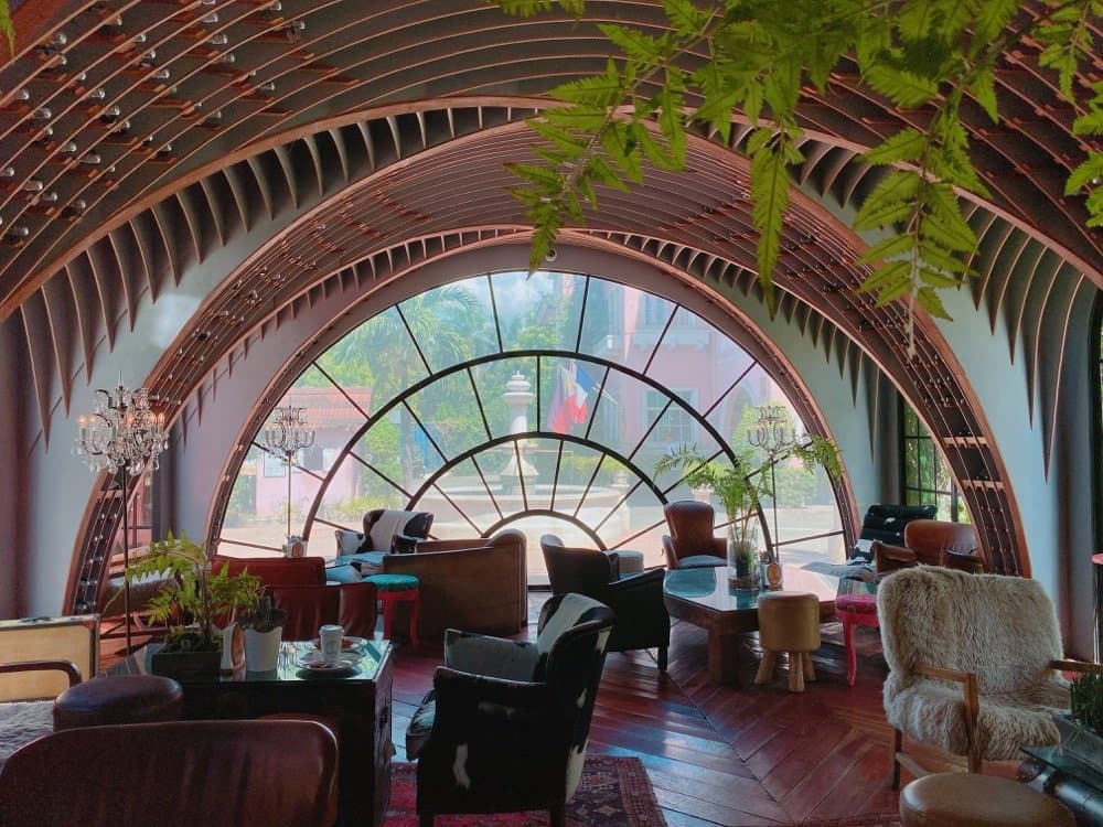 The indoor dining area