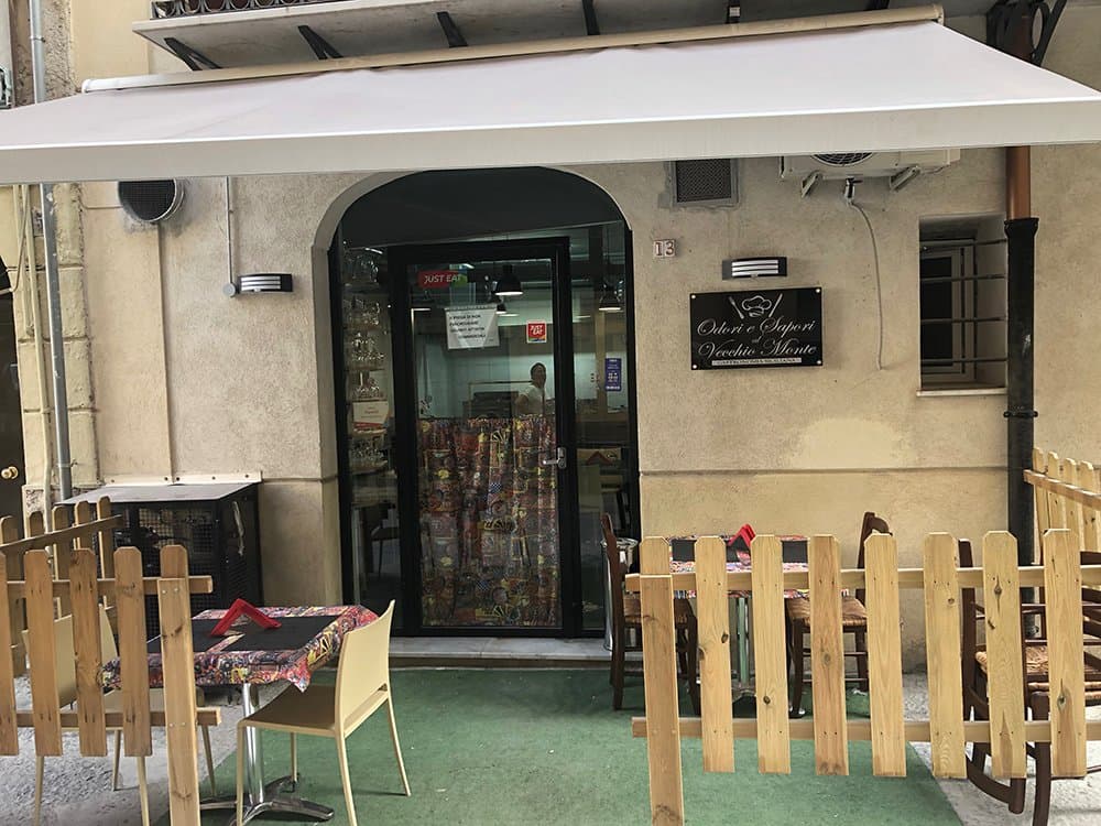 walking up to the door