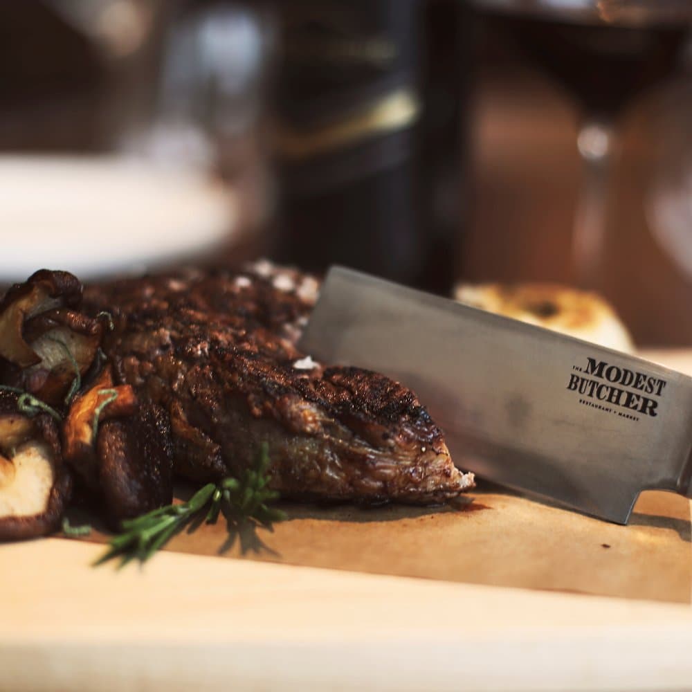 The Modest Butcher offers a number of premium cut steaks, aged in house to perfection.