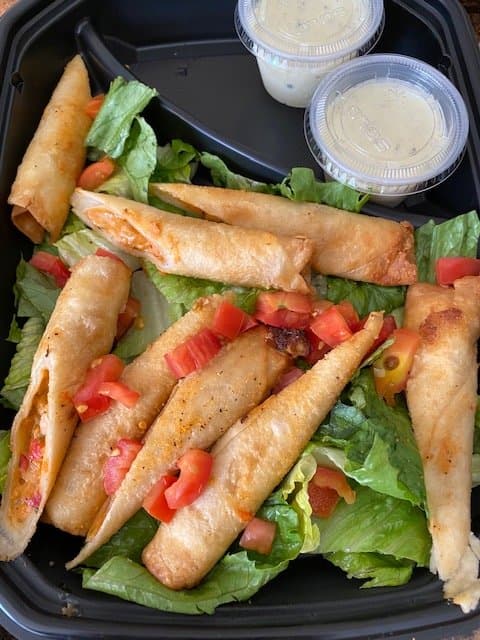 Fire Cracker Chicken Wraps with Avocado Lime Dressing