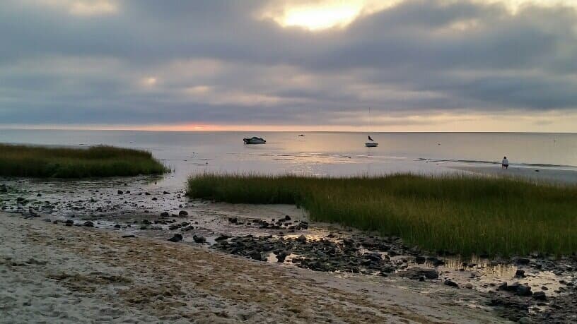 Sunset at low tide
