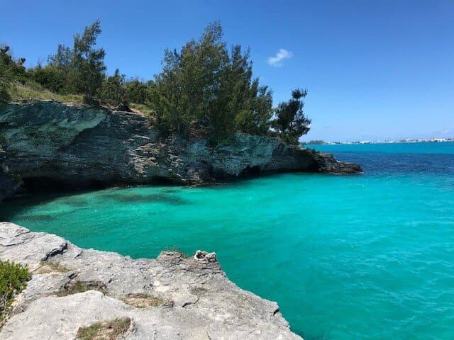 Cliff over the caves