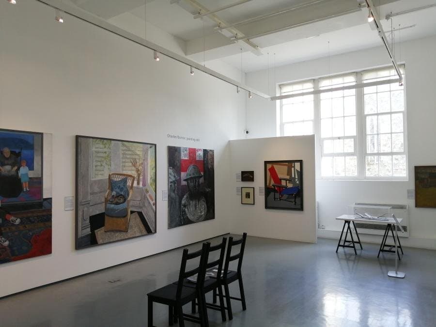 The gallery, and Charles Burton exhibition