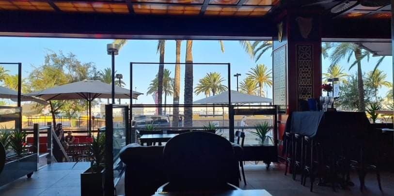 View from inside the bar