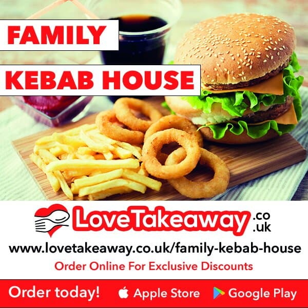 Order now for great experience. You can order with our online website and pay online using card.
www.lovetakeaway.co.uk/family-kebab-house
Our website is simple to use and fast way to place an order. Fast deliveries, quick service and great food.