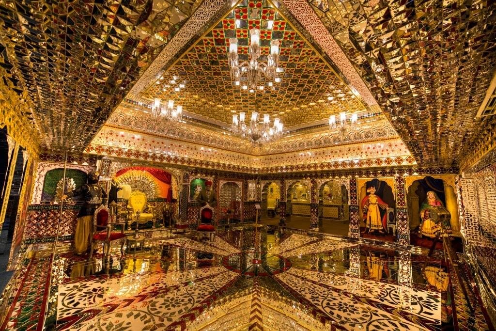 Sheesh Mahal is none other place in Jaipur. it is built with 2.5 million glass pieces. and must visit place at Nahargarh Fort