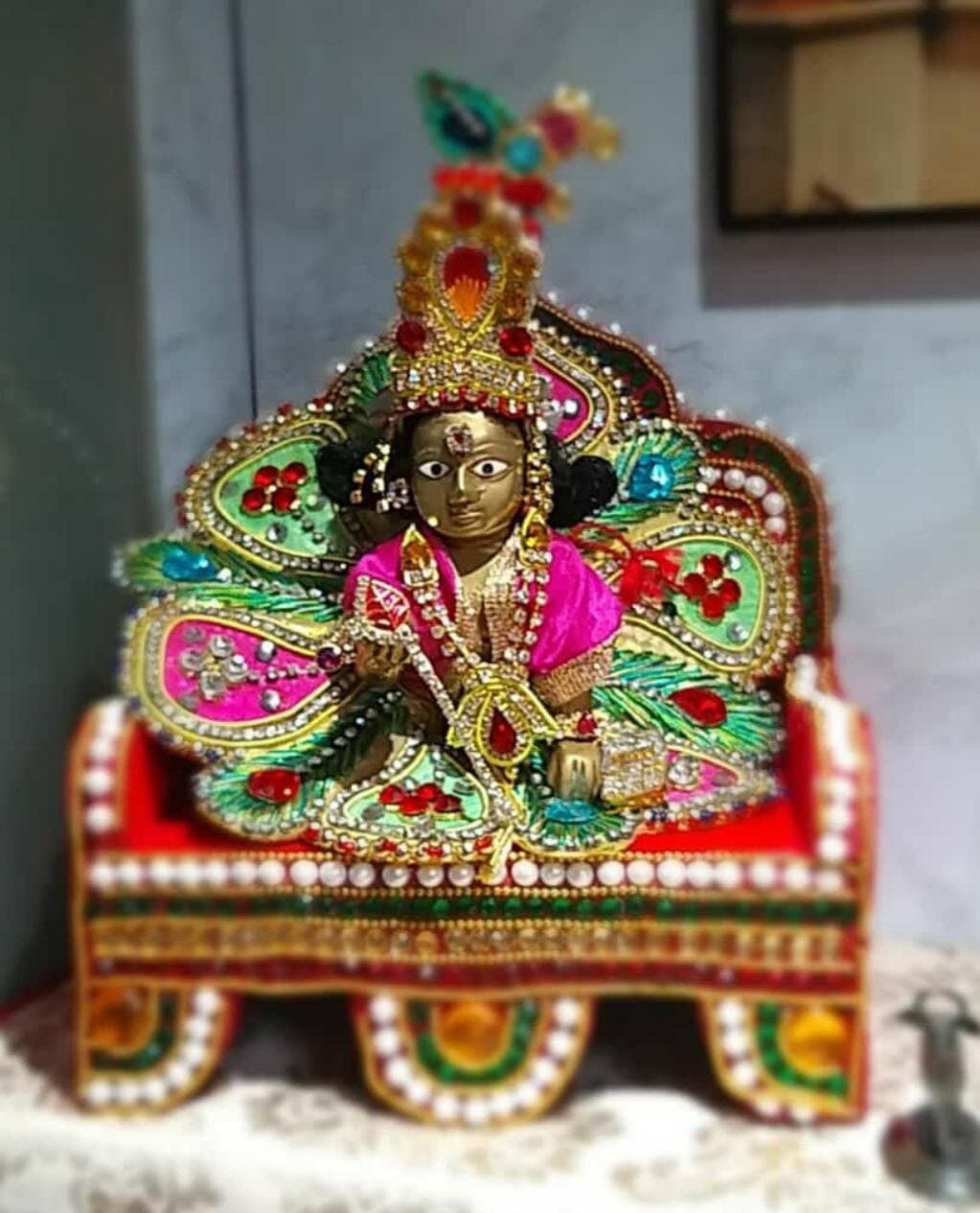 Beautiful ball gopal poshak and all accessories for ball gopal.