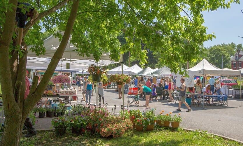 The Saugerties Farmers Market is a popular gathering place for locals and visitors alike.  