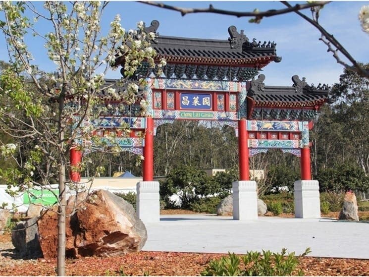 Located within Nurragingy Reserve, Doonside, this exquisite garden was cooperatively designed and constructed by Blacktown City Council and Liaocheng Municipal Government in China, as a symbolic gesture of friendship between the two sister cities.  The garden was named the Chang Lai Yuan, which was derived by adopting one character from each of the names Dongchang, which is the former name of the City of Liaocheng and Blacktown, when translated from Chinese (Bu Lai Ke Cheng).