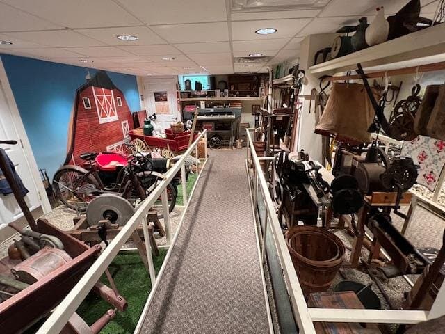 Farm display in the basement level