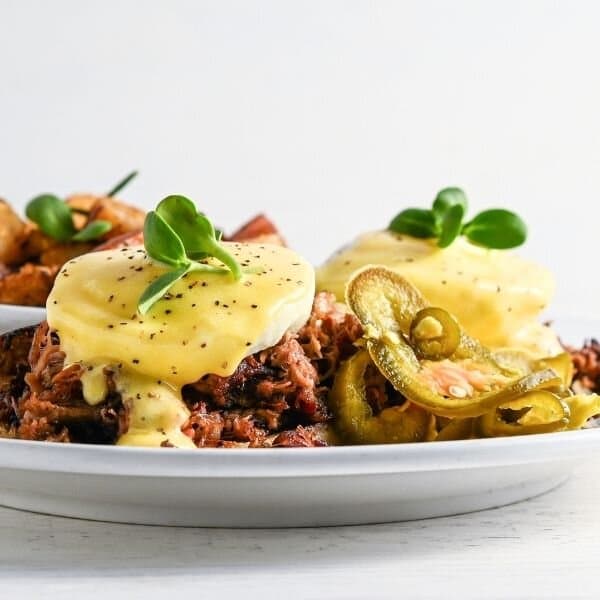 Elevated Brisket Eggs Benedict 