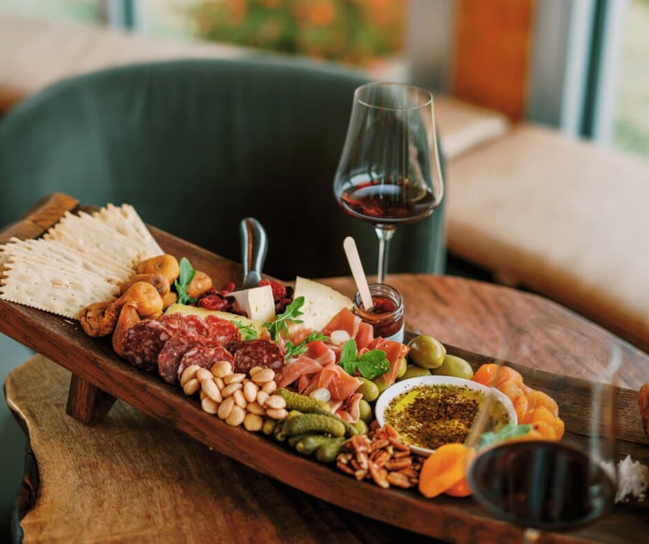 Wine and cheese please.