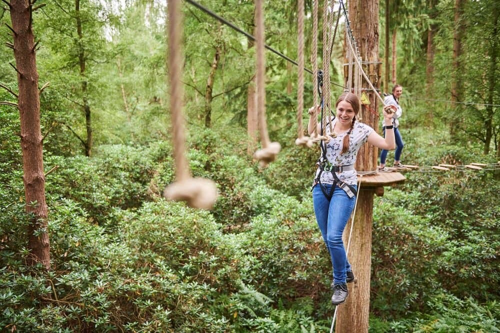 Go Ape Crawley has two high ropes courses in the peaceful Tilgate Park.  