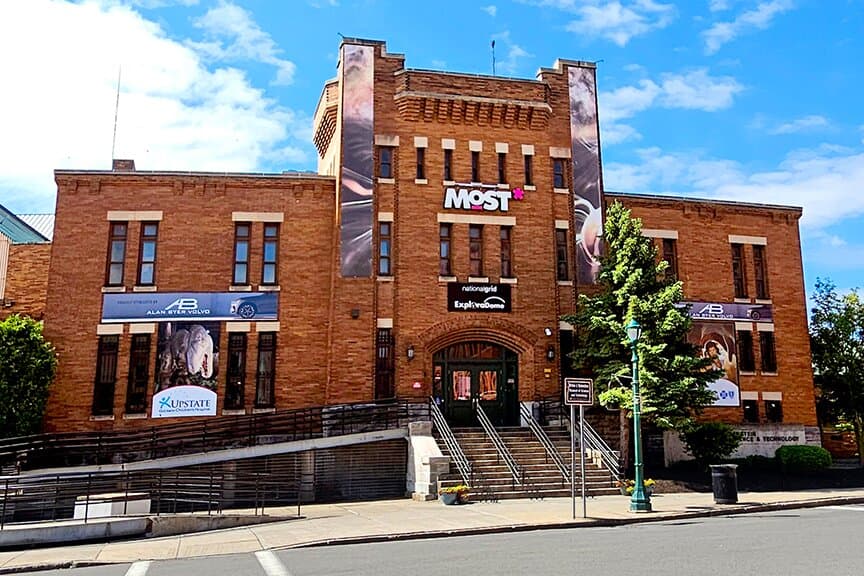 The MOST is housed in the historic New York State Armory Building.