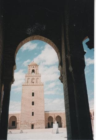 Vue de la cour centrale,minaret