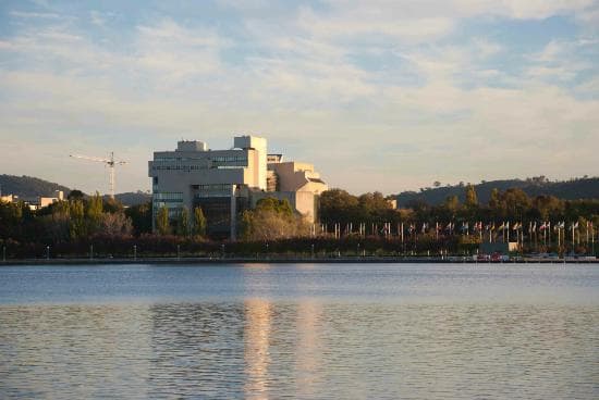 The High Court of Australia from across Lake Burley Griffin
