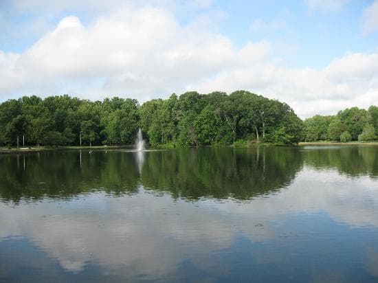 Love that scenic pond. Ducks and geese often abound, but do not feed wildlife for their benefit