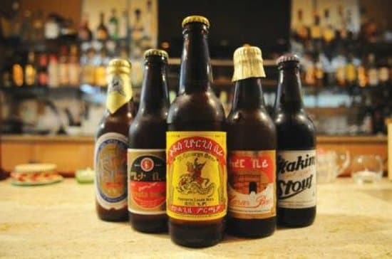 Different beer bottles in Ethiopia