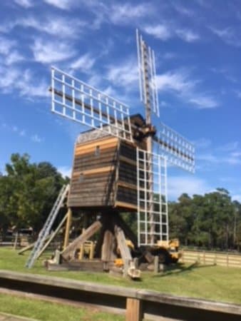 Windmill, part of original island farm ground grain