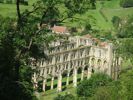 from the terrace here it is the ruined abbeys