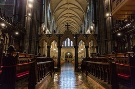 Choir stalls.