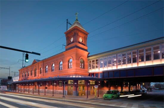 Wilmington Train Station at dusk