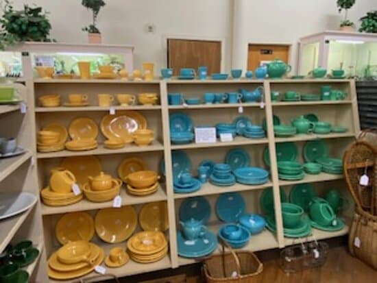 Tons of Fiesta dinnerware.
