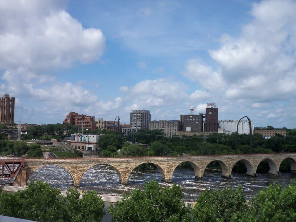 The Stone Arch Bridge from the Guthrie.