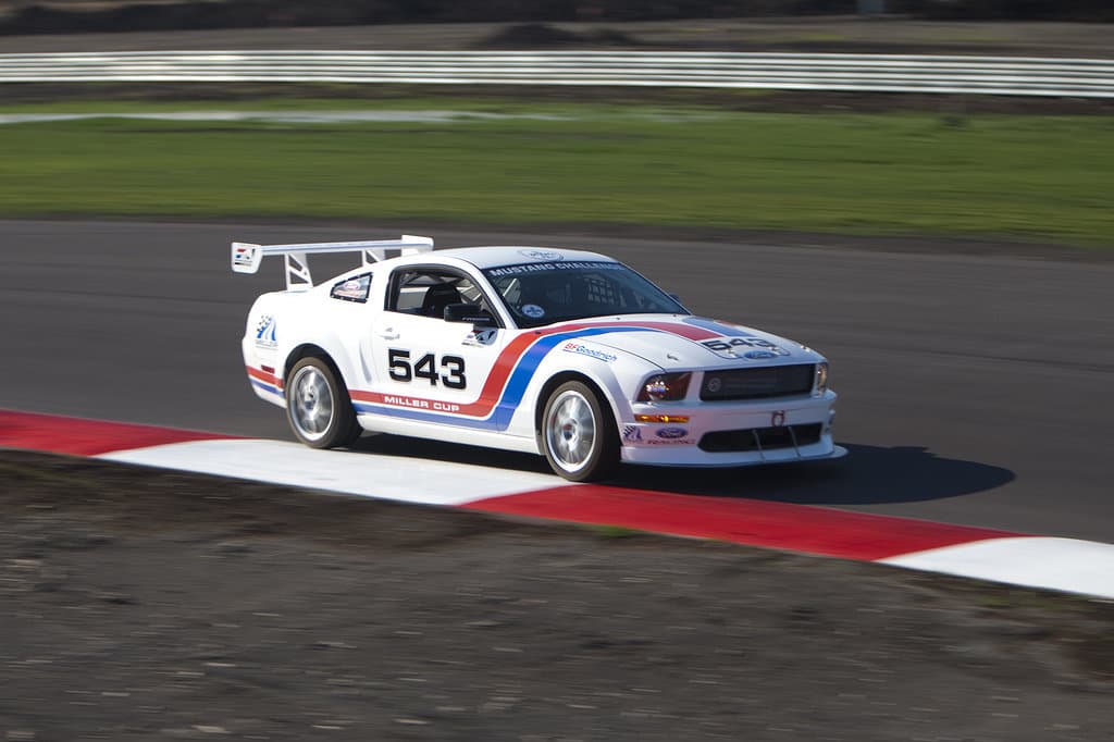 An FR500S takes laps around the NOLA Motorsports Park Course